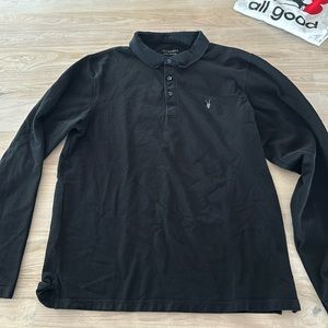 All Saints long sleeve polo